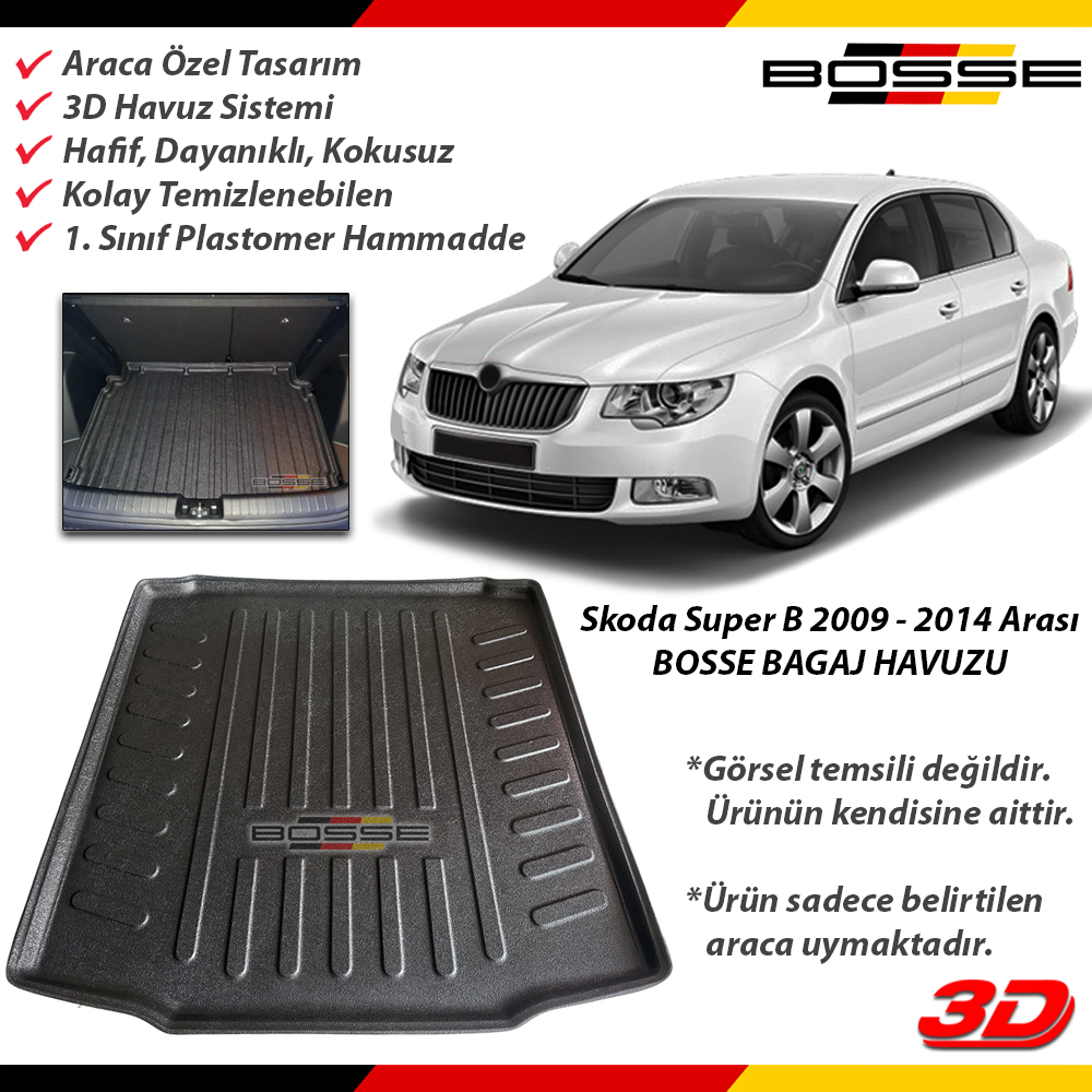 Skoda%20SuperB%20Bagaj%20Havuzu%202009%202014%20Arası%20BOSSE%20Bagaj%20Havuzu