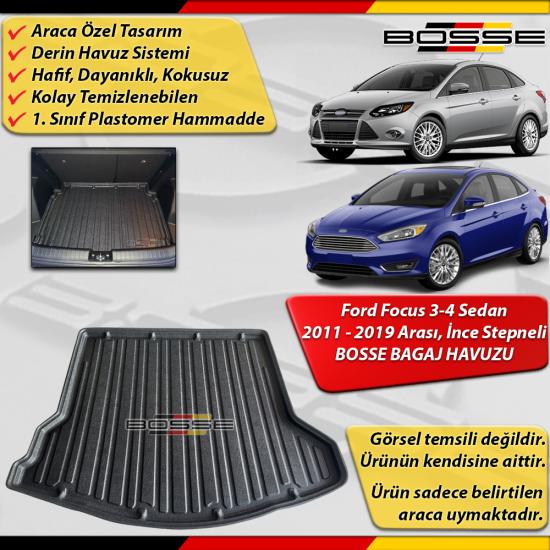 Ford Focus 3 Bagaj Havuzu- Focus 4 Bagaj Havuzu SEDAN İnce Stepneli 2011 2019 BOSSE