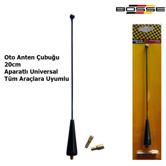 Oto Anten Çubuğu Tepe Anten Tüm araçlara uyumlu Aparatlı 20 cm