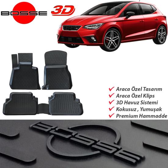 Seat İbiza Paspas 3D Havuzlu 2017 2022 BOSSE Paspas